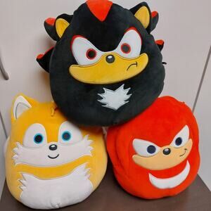 Squishmallows-Set of 3 - Shadow - Tails - Knuckles (from Sonic the Hedgehog)